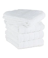 Design Imports Basic Terry Collection Windowpane Dishtowel Set, 16x26", Check, 4 Piece