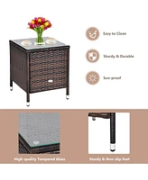 Outdoor 3 Pcs Pe Rattan Wicker Furniture Sets
