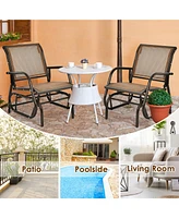 Outdoor Single Swing Glider Rocking Chair Armrest Garden