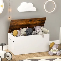 Flip-top Storage Chest Lift Top Storage Bench Wooden Deck Box Toy Box