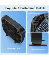 21'' Box Fan Portable Floor Fan Window Fan with 3 Speed Settings & Knob Control