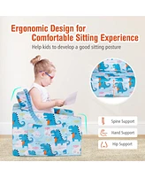 2-in-1 Convertible Kids Sofa to Lounger Flip-Out Chair