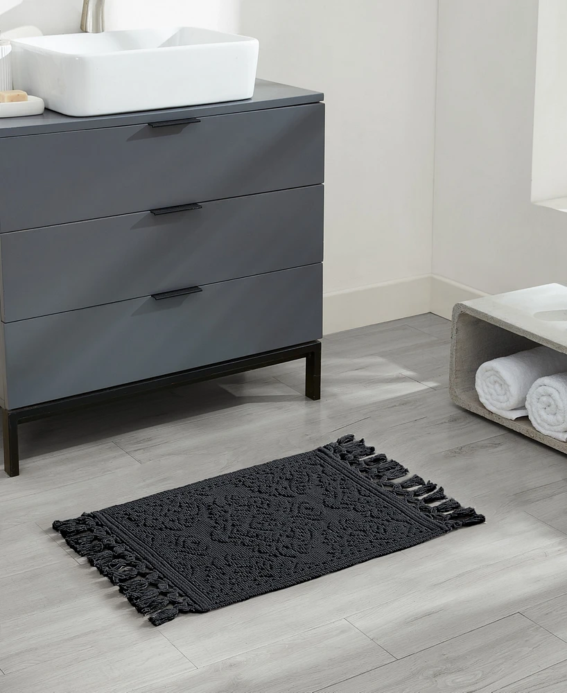 Jean Pierre New York Ricardo Fringe Cotton 2-Pc. Bath Rug Set