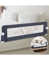 Slickblue Kids Bed Rail Guard with Adjustable Strap and Fold-Down Design for Easy Access