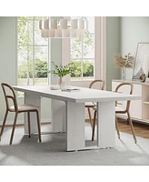 Tribesigns 71" Large Dining Table for 6 to 8 People, Rustic Farmhouse Style Dinner Table, Rectangular Dining Table for Kitchen, Dining Room & Liv