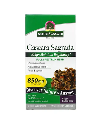 Nature's Answer Cascara Sagrada 850 mg - 90 Vegetarian Capsules (425 mg per Capsule)