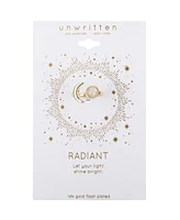 Unwritten Faux Opal Stone and Moon Bypass Ring