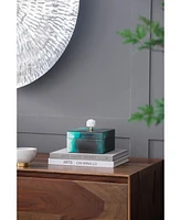 Bethany Green Jewelry Box with Geode Finial