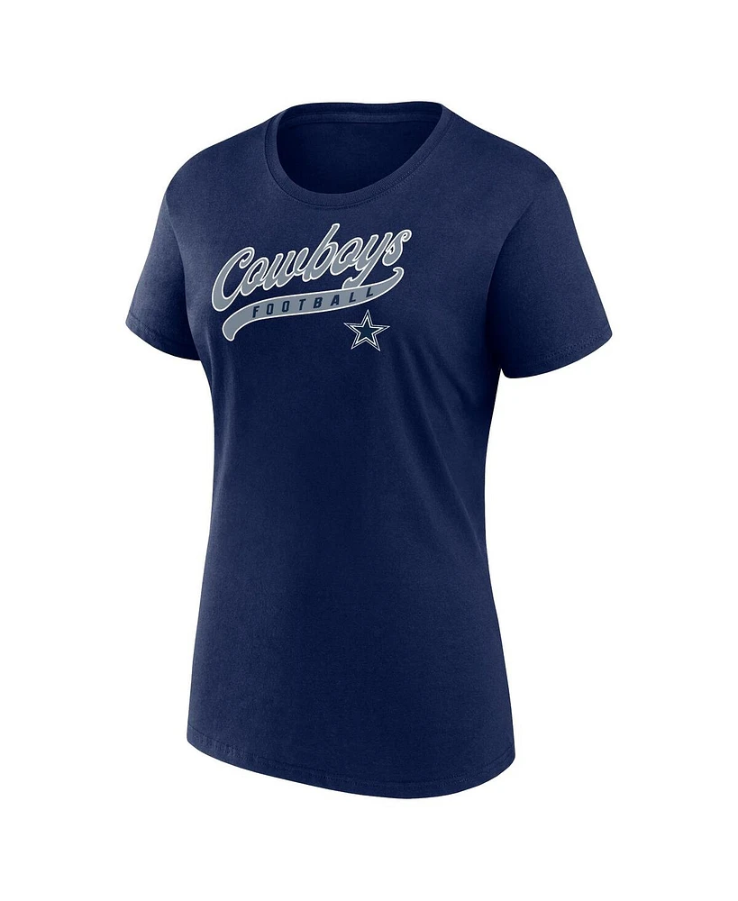 Fanatics Women's Navy Dallas Cowboys Start to Finish T-Shirt Shorts Combo Pack