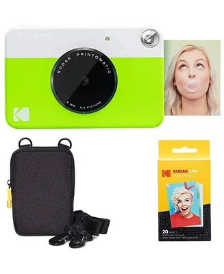 Kodak Printomatic Instant Print Camera with Zink Paper, Photo Album & Case