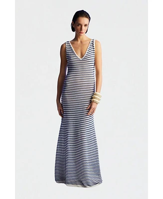 Nocturne Women's Striped Long Dress