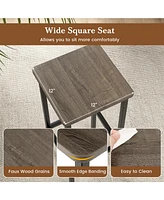 Slickblue Set of 4 Bar Stool 26" Chair with Metal Legs and Footrest