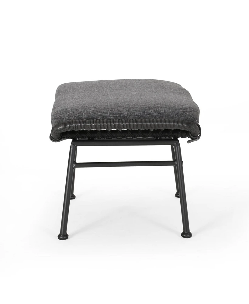 Modern Boho Rattan Ottoman Set Comfort and Style for Your Outdoor Space