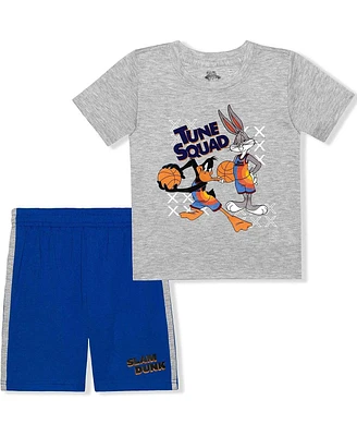 Children's Apparel Network Toddler Gray Space Jam T-Shirt and Shorts Set