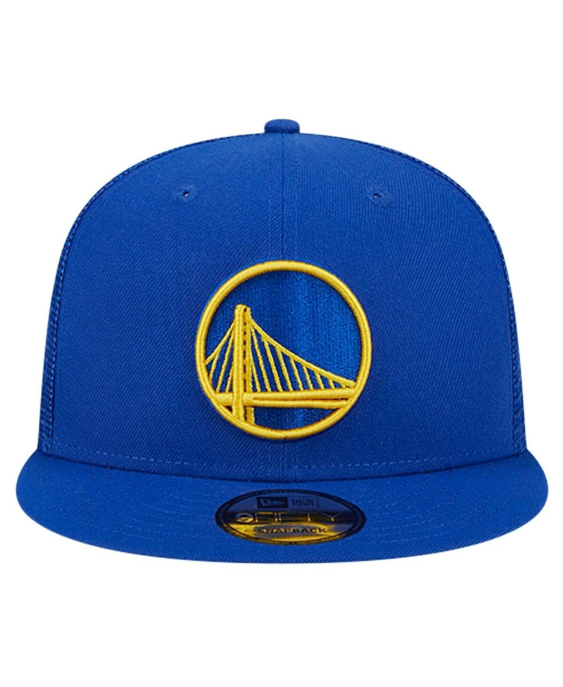 New Era Men's Royal Golden State Warriors Evergreen Meshback 9FIFTY Snapback Hat
