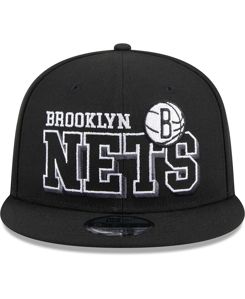 New Era Men's Black Brooklyn Nets Gameday 59FIFTY Snapback Hat