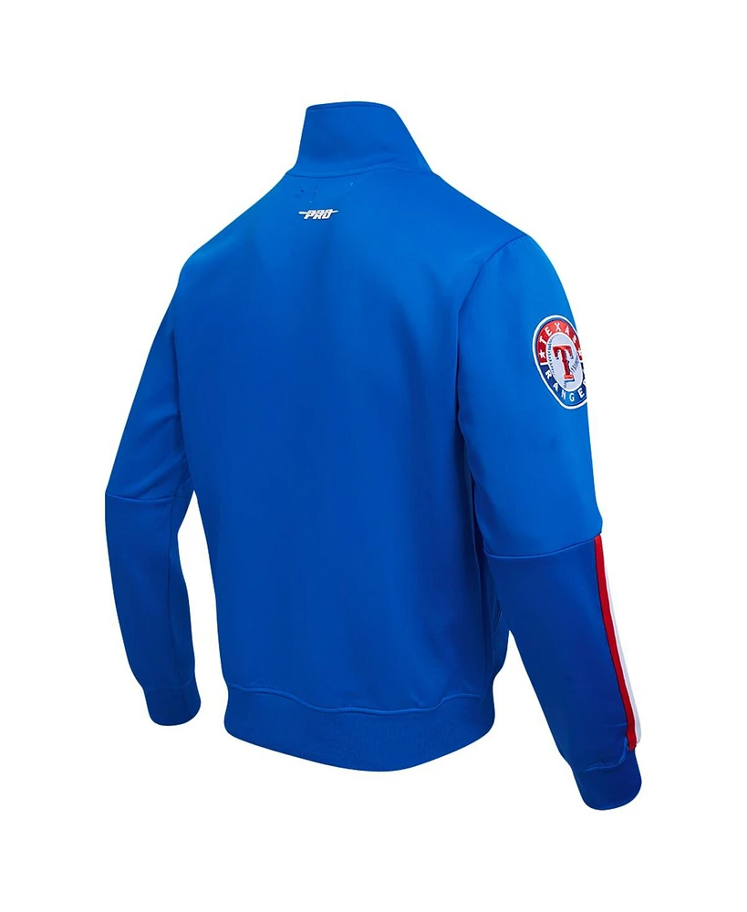 Pro Standard Men's Royal Texas Rangers Fast Lane Full-Zip Track Jacket