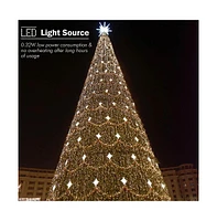 66 ft Led String Lights Battery Operated Starry Fair Rope Lights 8 Modes Remote Christmas