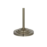 Regency Hill Montebello Traditional Shabby Chic Floor Lamp Standing Pole 59" Tall Antique Brass Gold Metal Off White Bell Shade Candelabra Decor for L