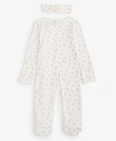 First Impressions Baby Girls Secret Garden Cotton Printed Coverall Set, Created for Macy's