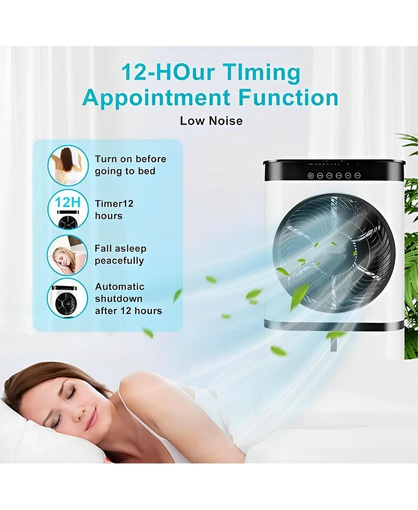 3-in-1 Air Cooler Portable Evaporative Air Cooler Fan & Humidifier with Remote Control