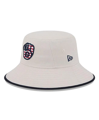 New Era Men's Khaki Milwaukee Brewers 2024 Fourth of July Bucket Hat