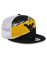 New Era Men's Navy West Virginia Mountaineers Tear Trucker 9FIFTY Snapback Hat