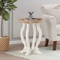 Enchanting French Country Accent Table with Hourglass Base
