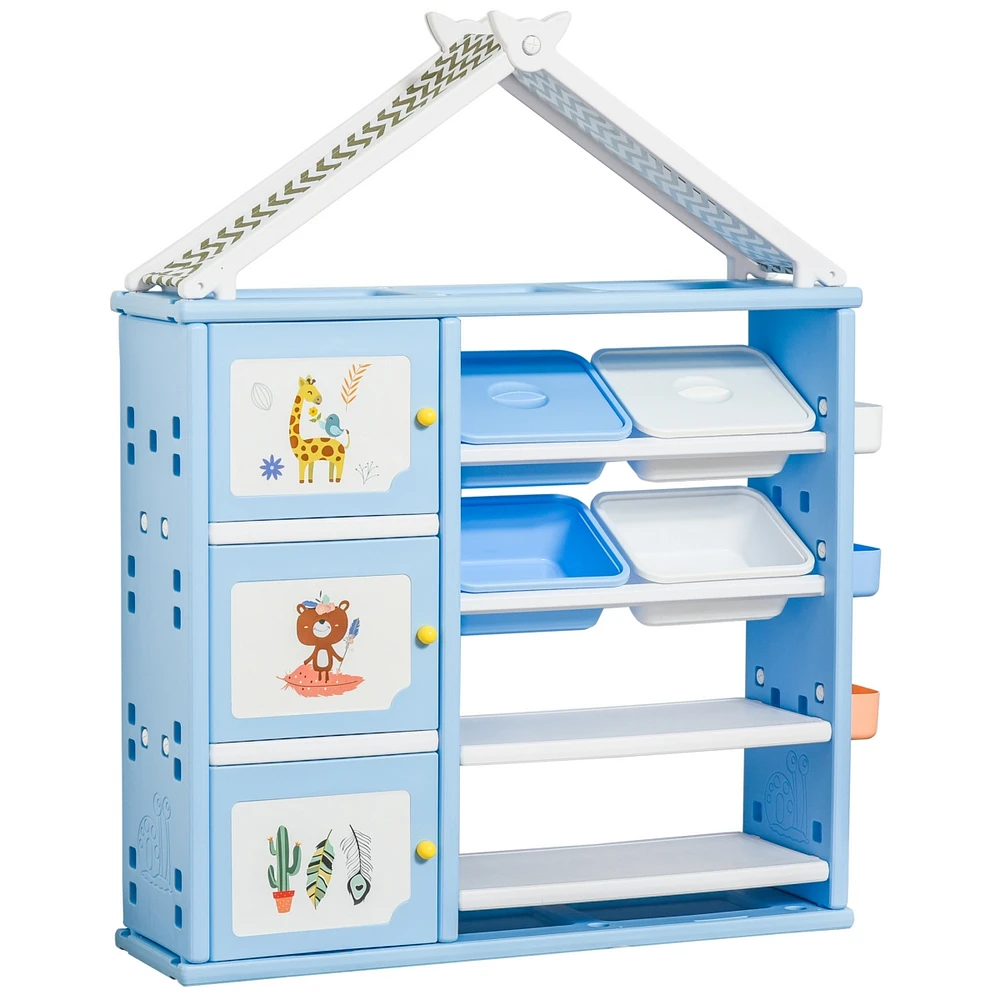 Qaba Clothes, Toys, and School Supplies Cabinet Storage Unit for Kids