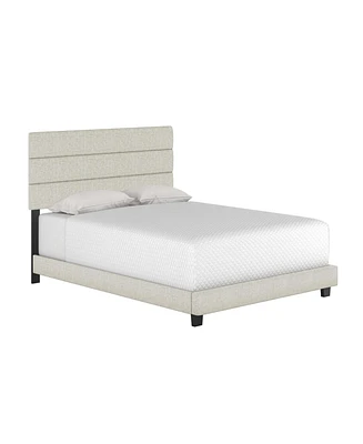 Boyd Sleep Ravenna Upholstered Linen Adjustable Height Headboard Platform Bed Frame