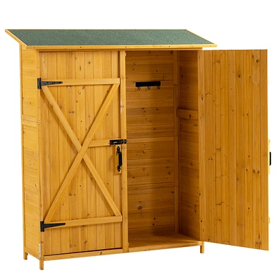 Durable 56" x 19.5" Garden Shed with Waterproof Roof and Lockable Door