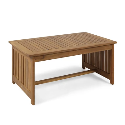 Simplie Fun Acacia Wood Coffee Table with Brown Patina Finish