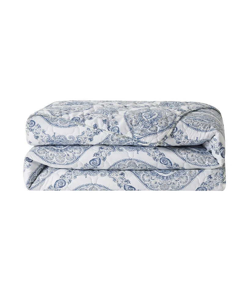 Vcny Home Sea Damask 3-Piece Quilt Set