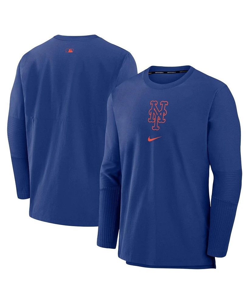 Nike Men's Royal New York Mets Authentic Collection Player Performance Pullover Sweatshirt