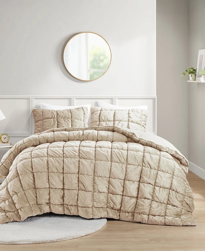 Intelligent Design Velvet Dream Puff 2-Pc. Comforter Set, Twin