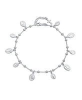 Bling Jewelry Multi Charm Virgin Mary Medallion Religious Dangle Anklet Ankle Bracelet Sterling Silver Long 10 Inch 1 X22