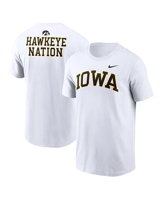 Nike Men's White Iowa Hawkeyes Blitz 2-Hit T-Shirt