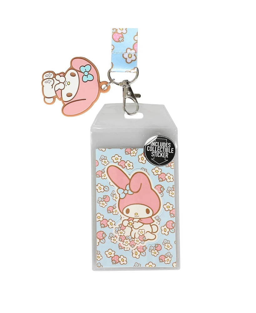 My Melody Floral Lanyard With Character Charm