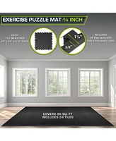 Exercise Puzzle Mat 3/4-in, 96 Sq Ft - 24 Tiles
