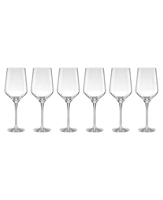 Lenox Tuscany Classics Angled Optic Wine Glasses, Set Of 6