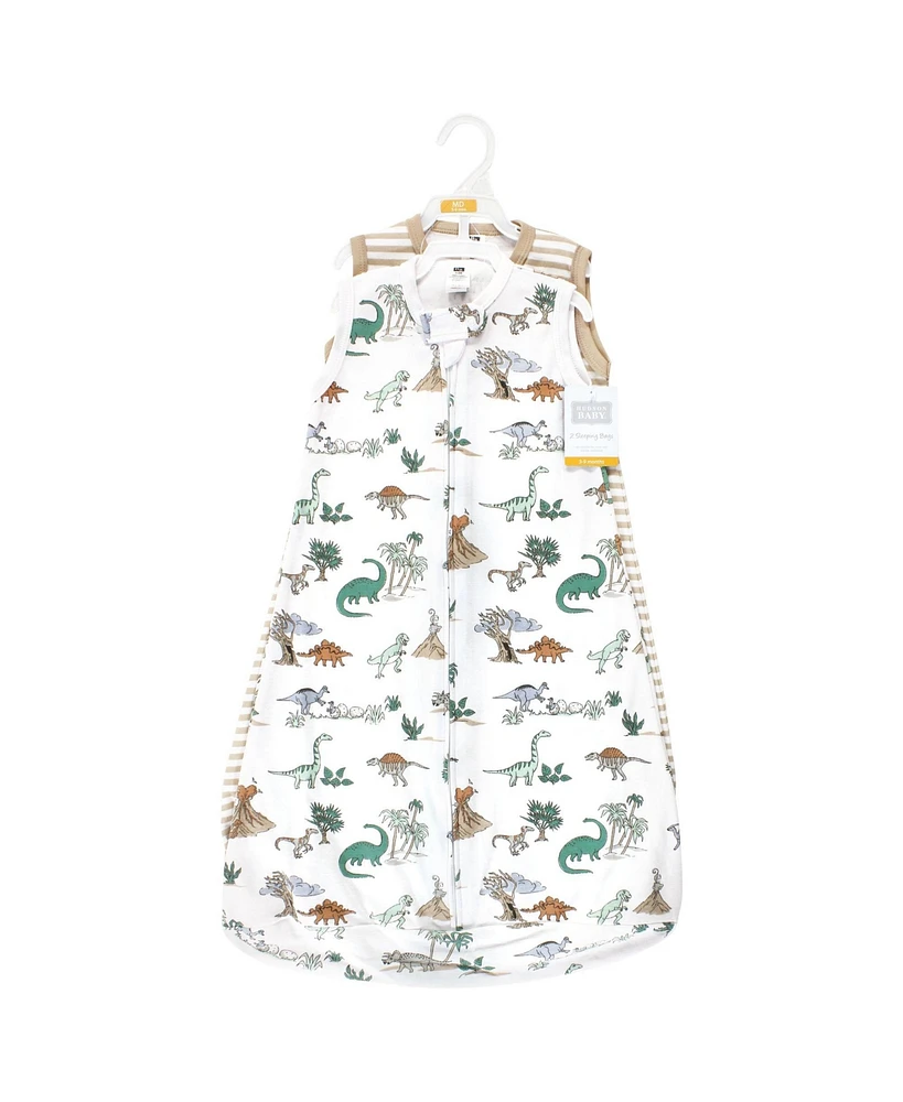 Hudson Baby Boys Cotton Long-Sleeve Wearable Sleeping Bag, Sack, Blanket, Sleeveless