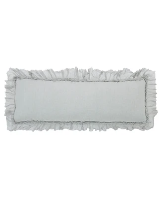 Ihi Home Sheer Ruffle Pillow, 14"x 42"