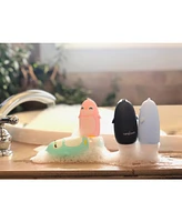 Kanga Care Travel Buddiez - Penguin Family (4 pack) Multicolored 3oz Silicone Reusable Bottles
