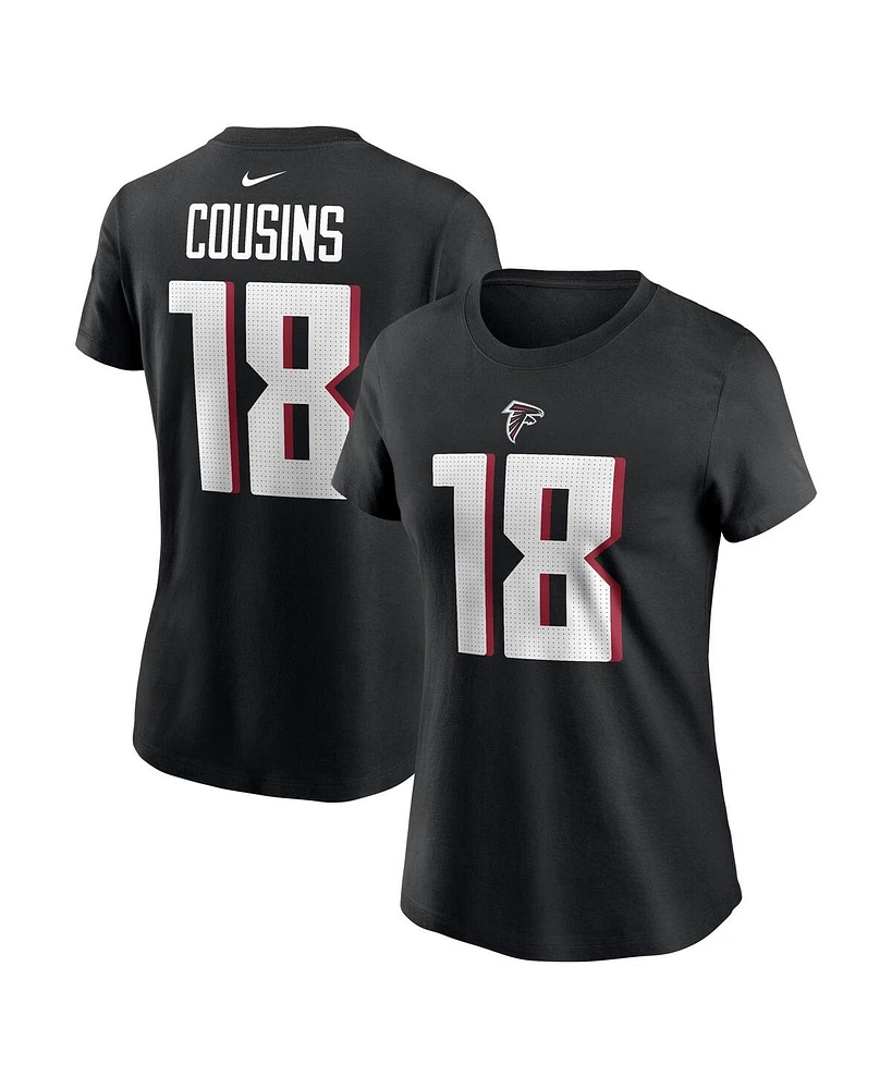 Nike Women's Kirk Cousins Black Atlanta Falcons Player Name Number T-Shirt