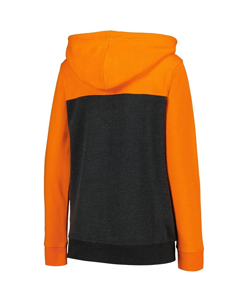New Era Women's Orange Cincinnati Bengals Color-Block Full-Zip Hoodie