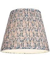 Hardback Shirred Empire Lamp Shade Pink Blue Floral Medium 8" Top x 13" Bottom x 11" Slant x 10.75" High Spider with Replacement H