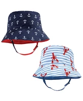 Hudson Baby Boys Sun Protection 4-Piece Headwear Collection