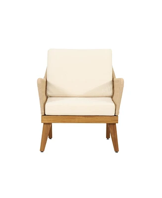 Annisa Acacia Wood Rope Weave Club Chair