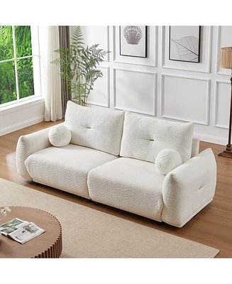 Lambswool 2-Seater Sofa with Cushions