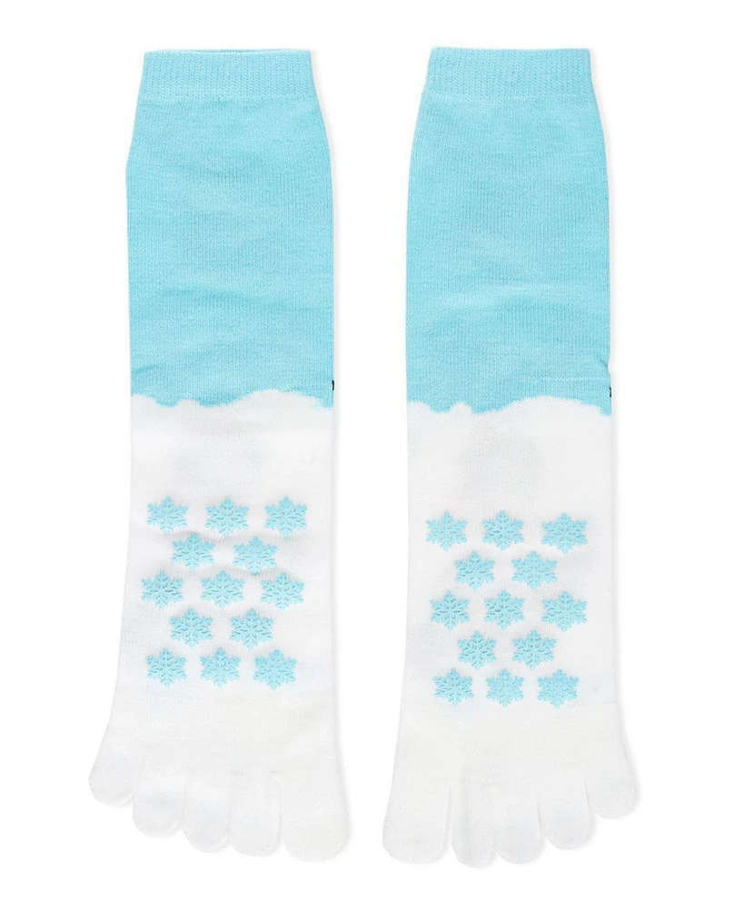 Festive Skiing Non-Skid Toe Socks